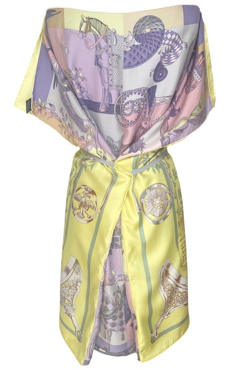 Amanda "Della Cavelleria Favolosa"/"Etriers" Reversible Vintage Hermès Scarf Tunic