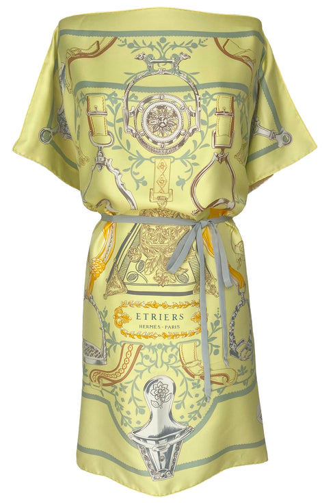 Amanda "Della Cavelleria Favolosa"/"Etriers" Reversible Vintage Hermès Scarf Tunic