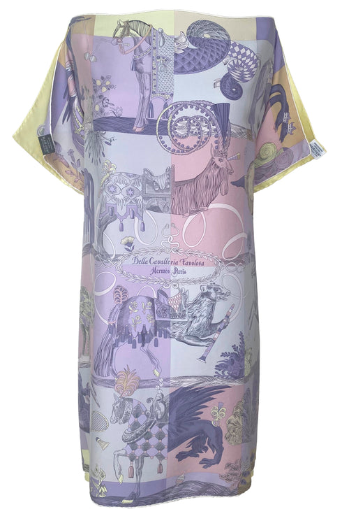 Amanda "Della Cavelleria Favolosa"/"Etriers" Reversible Vintage Hermès Scarf Tunic