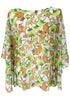 Carla "Ginkgo Leaves" Georgette Caftan Top