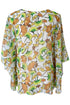 Carla "Ginkgo Leaves" Georgette Caftan Top