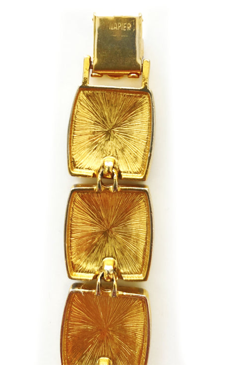 Vintage Napier Enamel Square Chain Bracelet