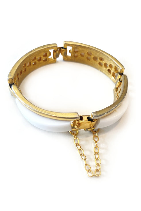 Vintage Monet Enamel Chain Bracelet