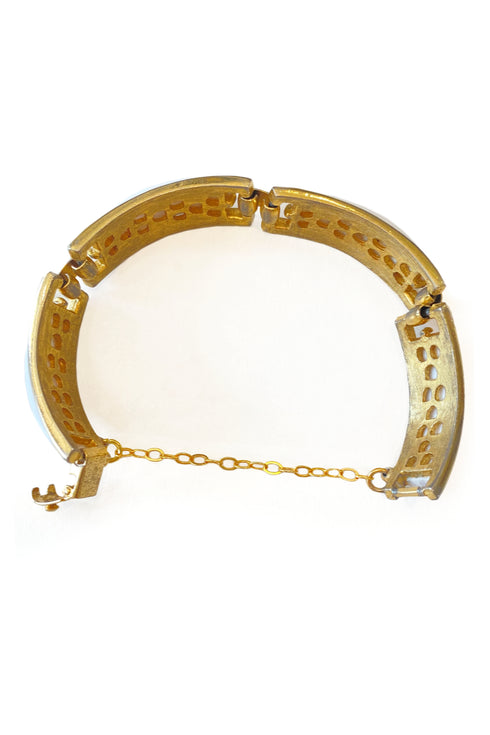 Vintage Monet Enamel Chain Bracelet