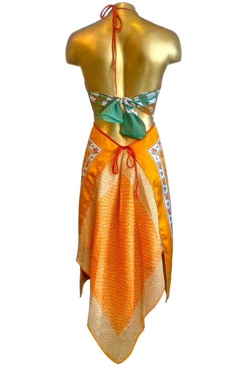 Robe foulard vintage "Sunny Floral" de Vivian