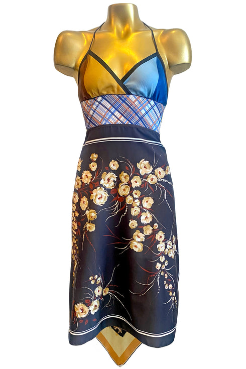 Vivian "Vera Floral" Vintage Scarf Dress