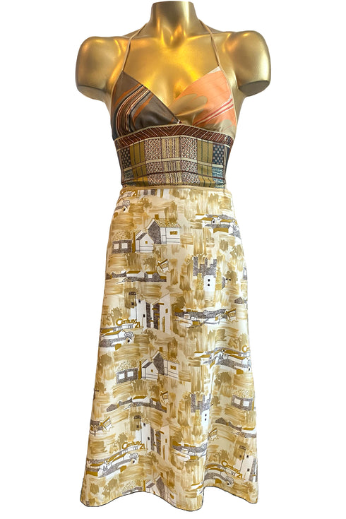 Vivian "Century 21" Vintage Scarf Dress