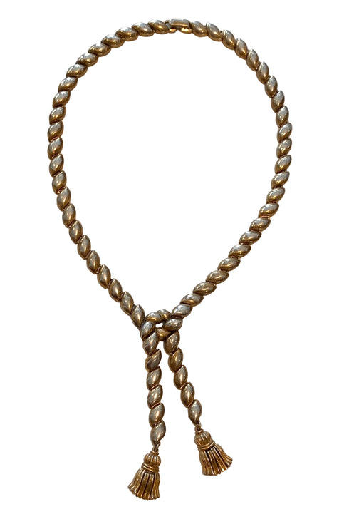 Collier pendentif voilier Trifari en émail vintage des années 1980