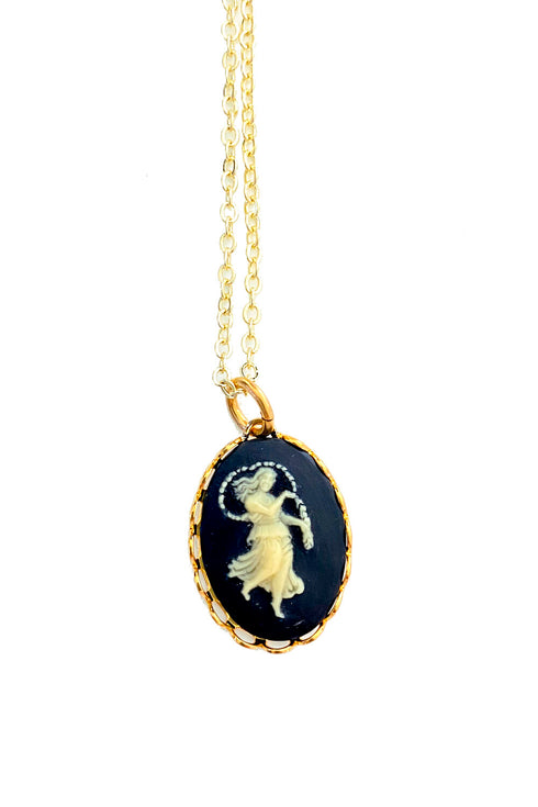 Vintage Necklace- Zodiac Sign Cameo 1970's