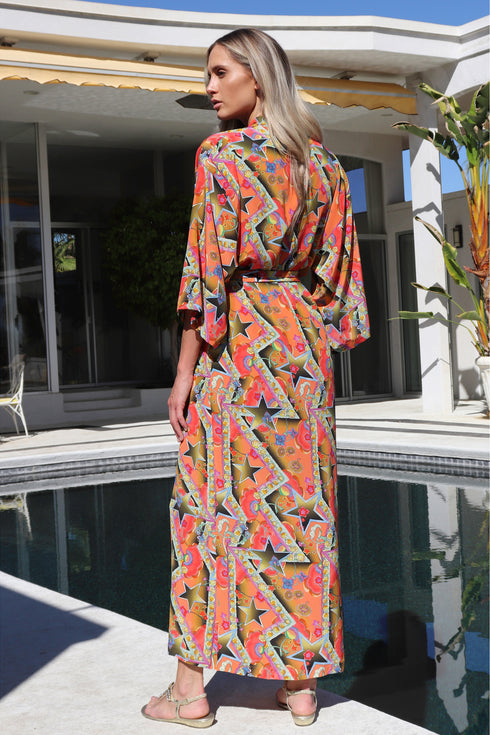 Kimono di seta lungo Alexandra "Dreamweaver".