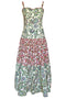 Brigitte "Byzantine Floral" Cotton Poplin Tiered Dress