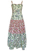 Brigitte "Byzantine Floral" Cotton Poplin Tiered Dress