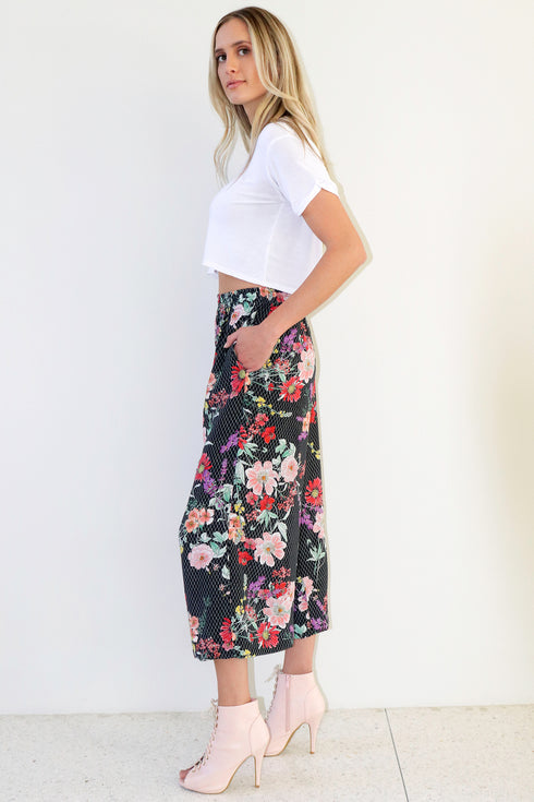 Charlotte Silk Crepe de Chine Cropped Pants