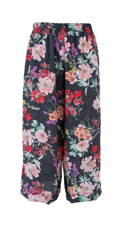 Charlotte Silk Crepe de Chine Cropped Pants