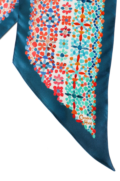 Foulard Oblong "Tile" en Soie