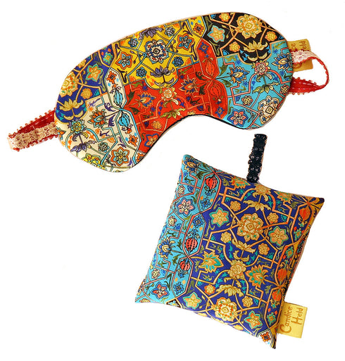 Set regalo con maschera per dormire in seta e bustina di lavanda biologica