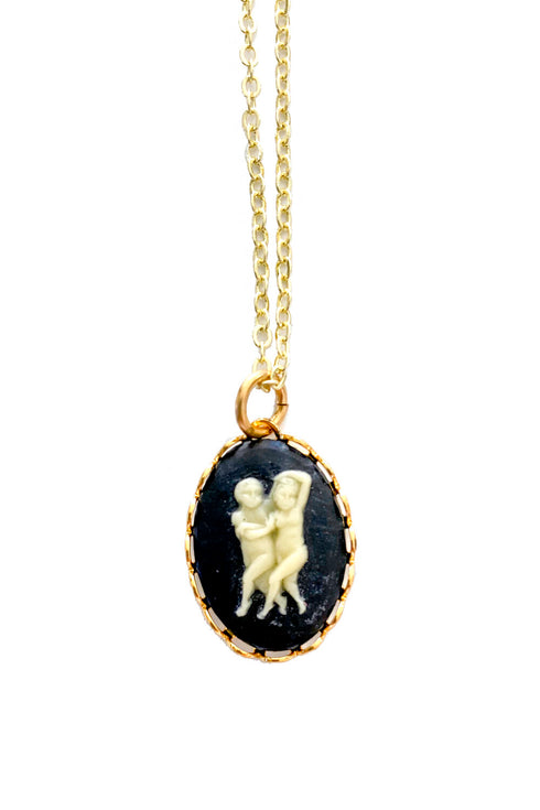 Vintage Necklace- Zodiac Sign Cameo 1970's