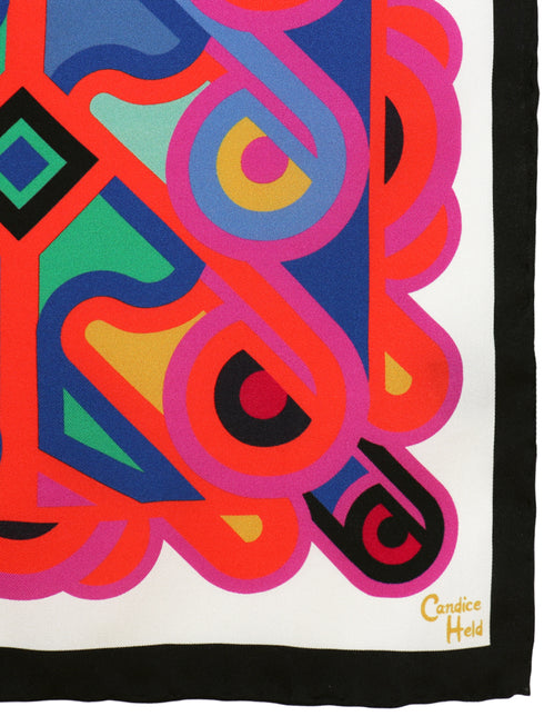 Sciarpa di seta rettangolare oblunga "Groovy".