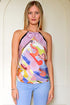 Patti "Painterly Pastels" Reversible Silk Scarf Halter Top