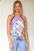 Patti "Painterly Pastels" Reversible Silk Scarf Halter Top