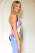 Patti "Painterly Pastels" Reversible Silk Scarf Halter Top