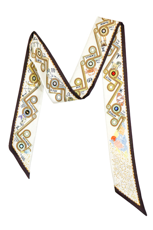 "Zodiac III" Silk Twilly