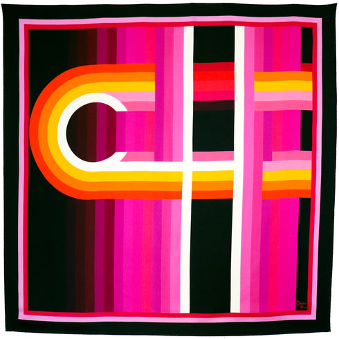 "CH Logo III" Square Silk Scarf