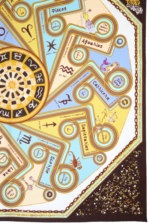 "Zodiac III" Square Silk Scarf