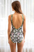 Gigi Reversible Square Neck Maillot "Olive Python/Solid Black"