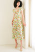 Yasmin "Ginkgo Leaves" Georgette Dress