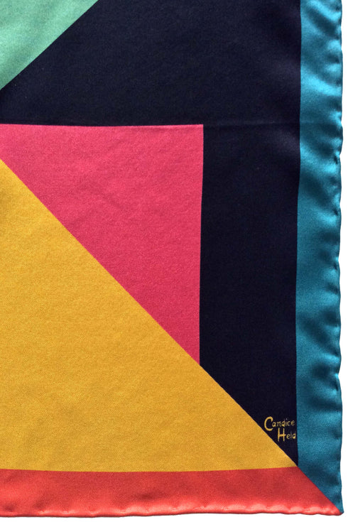 Pochette / Petit foulard en soie "Abstract Geo III"