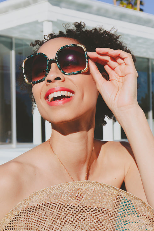 Vintage Sunglasses- TED LAPIDUS Jade Tortoise TL 07 0005 MINT