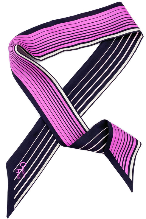 "Variegated Stripe" Silk Twilly