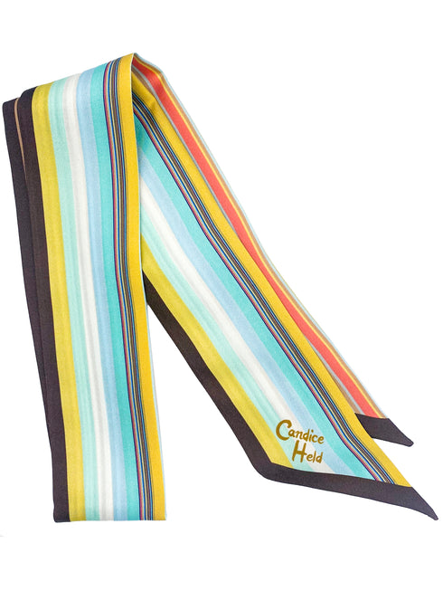 "Variegated Stripe" Silk Twilly