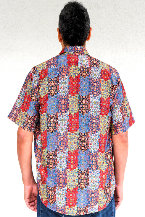 Sam "Cloisonné" Chemise Col Manches Courtes