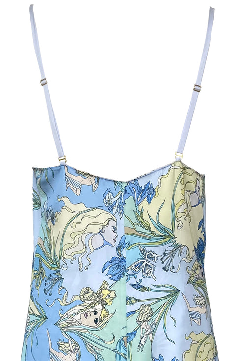 Abito sottoveste reversibile in raso Helena "Nouveau Nymphs".