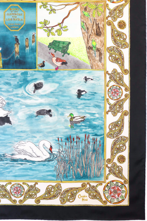 "Birds of Hyde Park" Square Silk Scarf