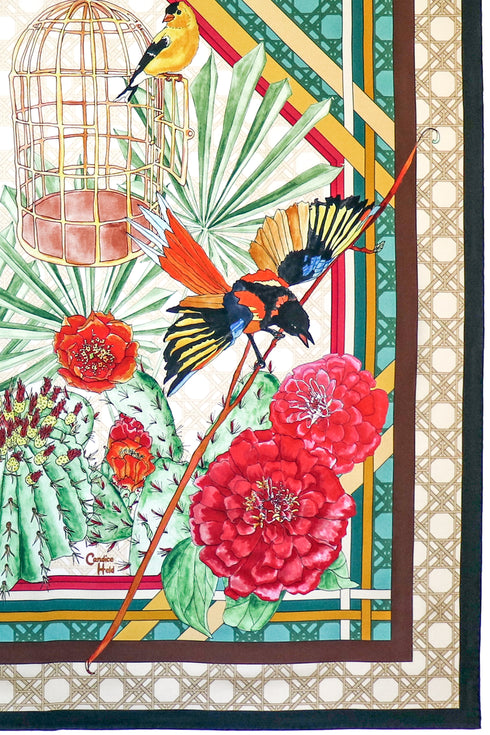 "Desert Birds II" Square Silk Scarf