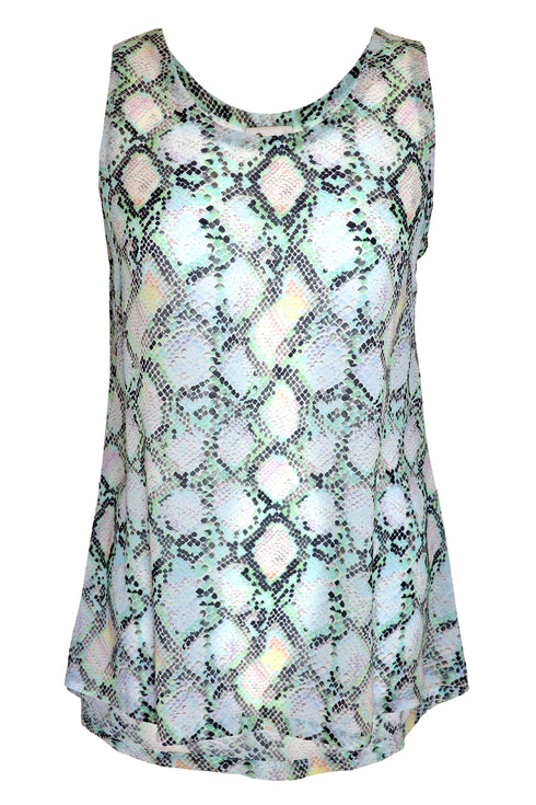 Débardeur en Soie "Crystal Python" Juliette