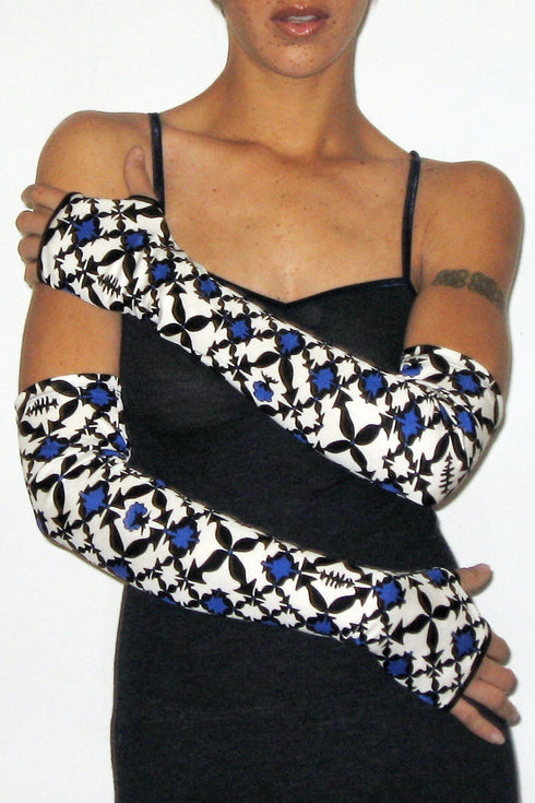 Julie Silk Knit Arm Warmers