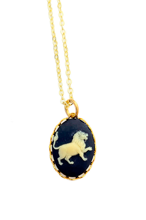 Vintage Necklace- Zodiac Sign Cameo 1970's