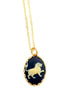 Vintage Necklace- Zodiac Sign Cameo 1970's