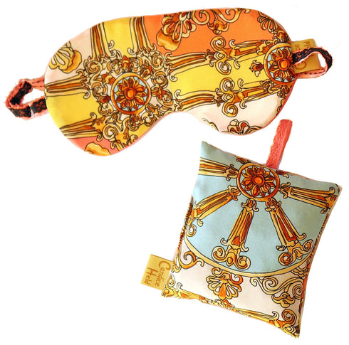 Set regalo con maschera per dormire in seta e bustina di lavanda biologica