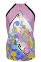 Patti "Painterly Pastels" Reversible Silk Scarf Halter Top