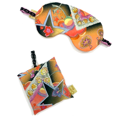 Set regalo con maschera per dormire in seta e bustina di lavanda biologica