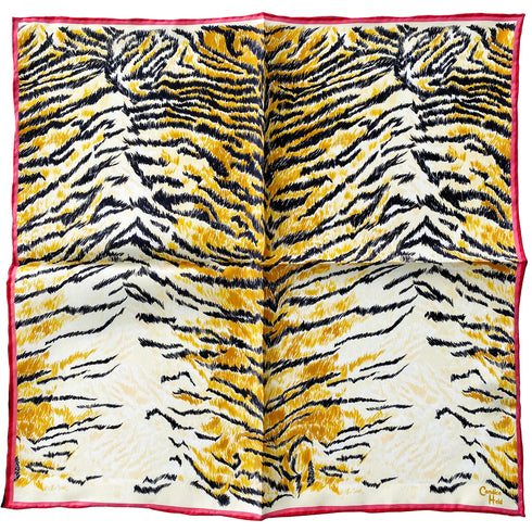Pochette / Petit Foulard "Tigre" en Soie