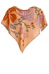 Haut châle foulard en soie "Bouquet de pêches" Shelly
