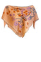 Haut châle foulard en soie "Bouquet de pêches" Shelly