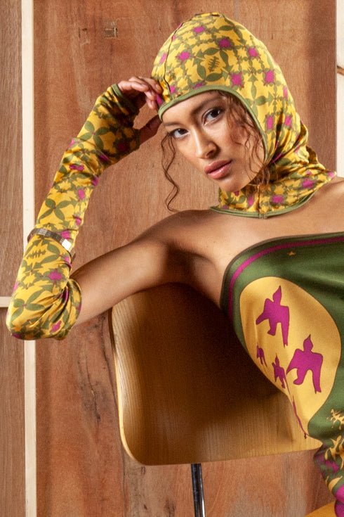 Julie Silk Knit Arm Warmers