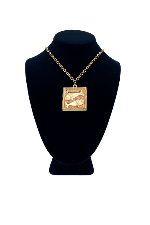 Vintage Necklace- Zodiac Tile Necklace